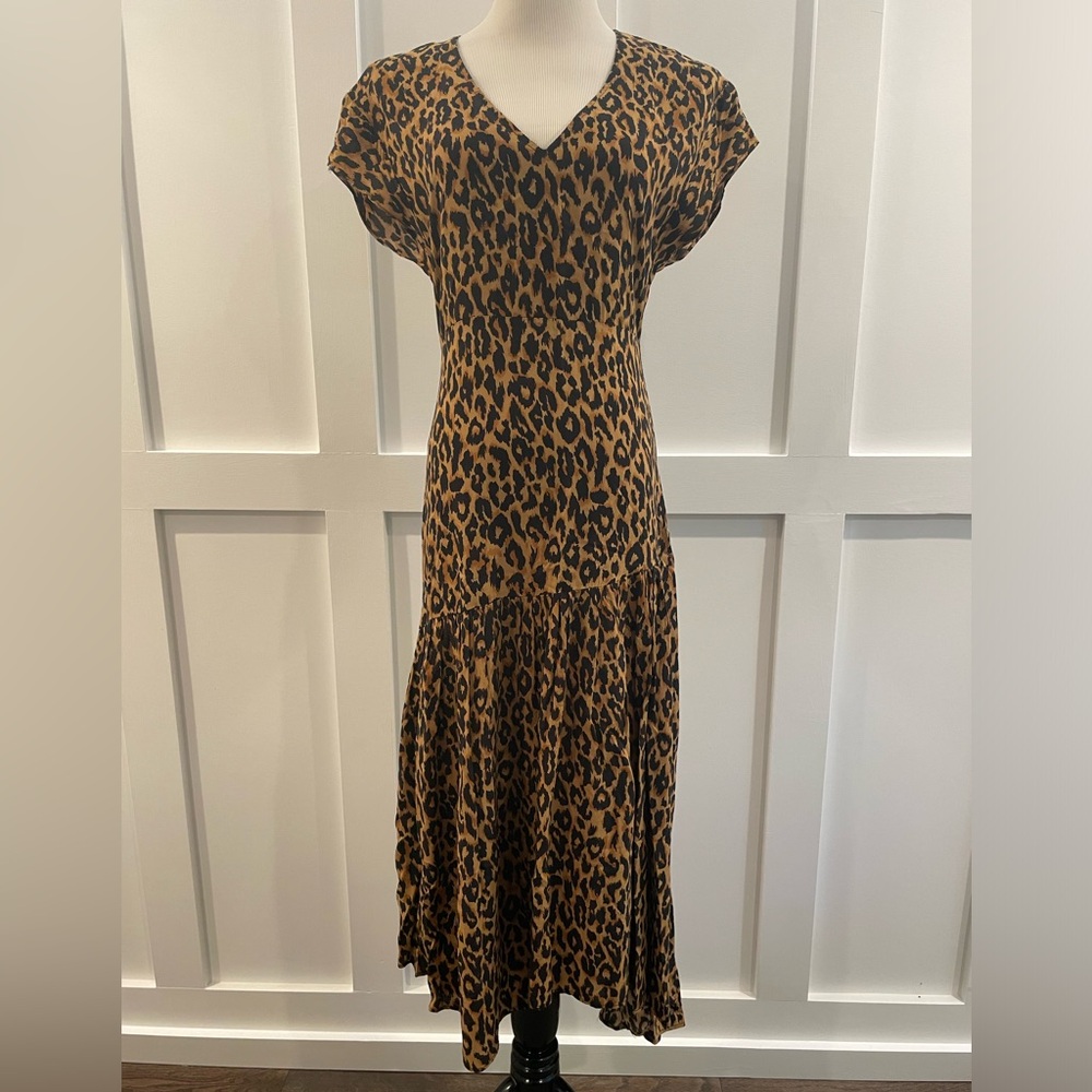 Zara Midi Dress - Animal Print - Size XS